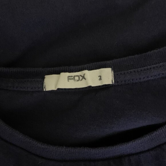 Fox Navy Red Stripe V Neck Short Sleeve Casual Dress 2 - Picture 3 of 4